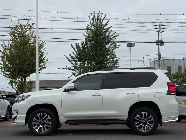 ランドクルーザープラド TX Lパッケージ 買取直販 寒冷地仕様 コムテック前後ドラレコ メーカー装着9型メモリーナビ 本革シート BSM RCTA パノラミックビューモニター 14スピーカー ルーフレール サンルーフ 純正19インチAW(46枚目)