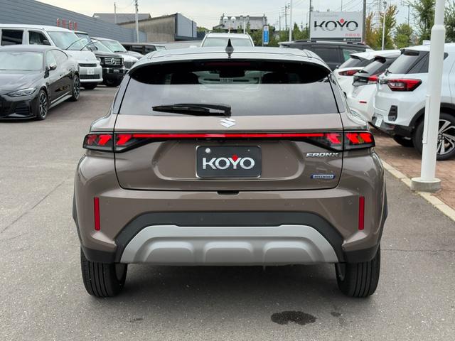 フロンクス ベースグレード メーカー装着9型メモリーナビ ハーフレザーシート スズキセーフティサポート 全方囲モニター BSM オートブレーキホールド HUD ワイヤレス充電器 フルLEDヘッドライト 純正16インチAW(44枚目)