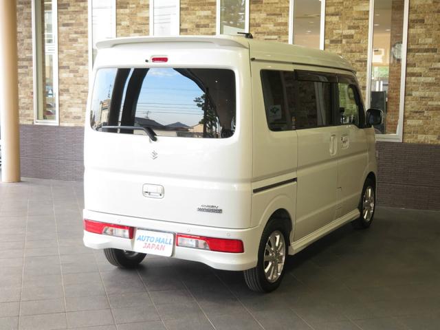 エブリイワゴン PZターボスペシャル ハイルーフ デュアルカメラブレーキサポート 社外9インチSDナビ ETC 前後方ドライブレコーダー 純正フロアマット オートステップ マルチルーフバー(サイド) フロアイルミネーション スペアキー(5枚目)