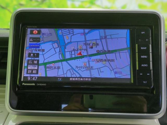 スペーシア ４ＷＤハイブリッドＸ　新品タイヤ／保証書／社外　ＳＤナビ／衝突安全装置／両側電動スライドドア／シートヒーター　前席／全方位モニター用カメラ／車線逸脱防止支援システム／パーキングアシスト　バックガイド　衝突被害軽減システム（9枚目）