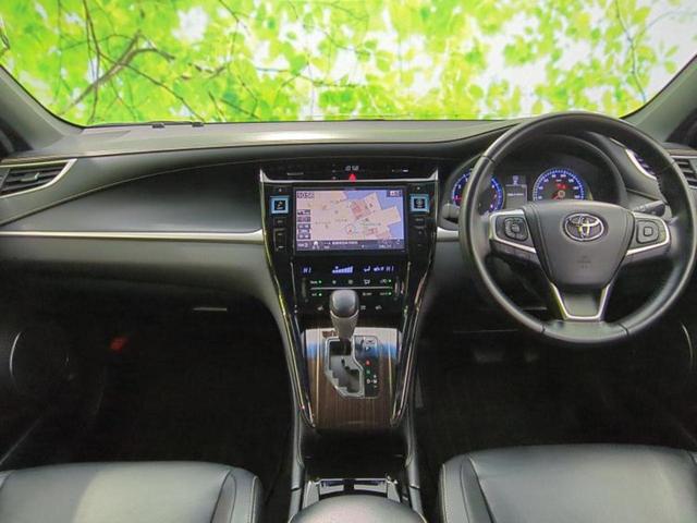 ハリアー エレガンス　新品タイヤ／モデリスタエアロ／社外　９インチ　ＳＤナビ／シートヒーター　前席／シート　フルレザー／ヘッドランプ　ＨＩＤ／Ｂｌｕｅｔｏｏｔｈ接続／ＥＴＣ／ＥＢＤ付ＡＢＳ／横滑り防止装置　革シート（4枚目）