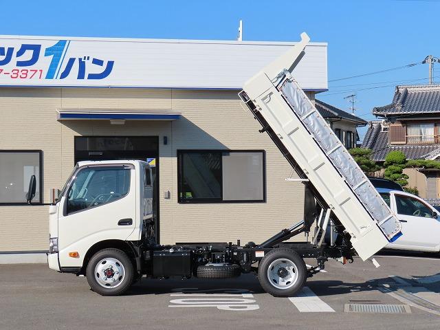 デュトロ ２．８ｔ　４ＷＤ　全低床　Ｌゲートダンプ　内寸－長２８８／幅１５９／高３２・極東・アオリ３方開・手動コボレーン・４ナンバー・１５０馬力ターボ（9枚目）