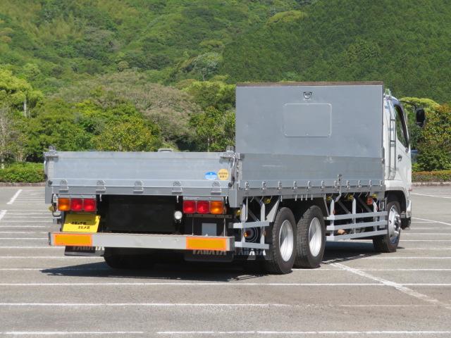 ファイター １２．３ｔ　増トンワイド　低床２デフ　アルミブロック　内寸－長６１５／幅２３５／高３９・ヤハタ産業・床鉄・内フック９対・アオリ３方開・セイコーラック付・２７０馬力ターボ（2枚目）