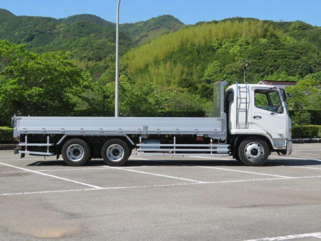 ファイター １２．３ｔ　増トンワイド　低床２デフ　アルミブロック　内寸－長６１５／幅２３５／高３９・ヤハタ産業・床鉄・内フック９対・アオリ３方開・セイコーラック付・２７０馬力ターボ（4枚目）