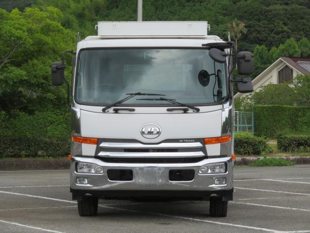 コンドル １２ｔ　増トンワイド　低床２デフ　アルミブロック　内寸－長５９０／幅２４１／高５３・ヤハタ・床鉄・内フック５対・アオリ３方開・補助アオリ・セイコーラック付・２８０馬力ターボ（5枚目）