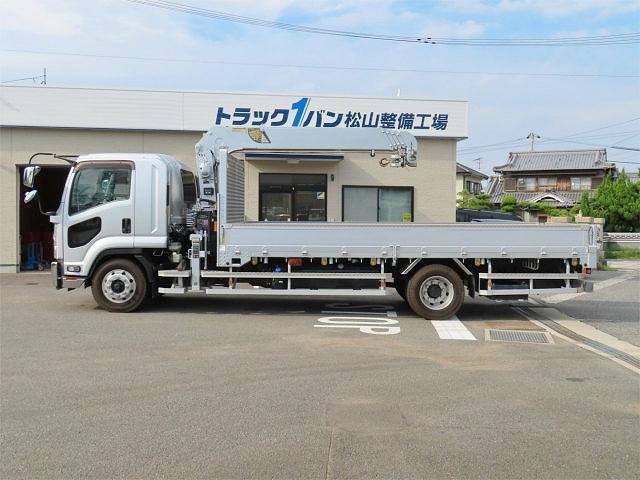 フォワード ６．９ｔ　増トン　５段ラジコンフックイン　内寸－長５５４／幅２２１／高３９・ユニック・２．９３ｔ吊り・床板・落フック７対・ＭＬ（モーメントリミッター）警報型・アルミブロック・アオリ３方開・セイコーラック付・２４０馬力ターボ（3枚目）