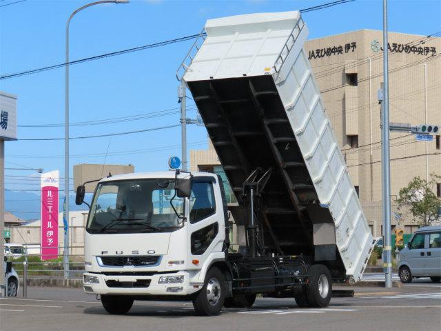 ファイター ２．５ｔ　土砂禁　ロングダンプ　内寸－長５３０／幅２００／高１１９・新明和・１２．６立米・リア観音開・２２０馬力ターボ（10枚目）