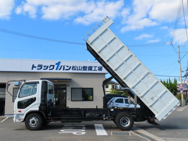 ファイター ２．５ｔ　土砂禁　ロングダンプ　内寸－長５３０／幅２００／高１１９・新明和・１２．６立米・リア観音開・２２０馬力ターボ（12枚目）