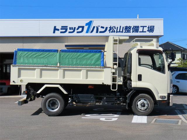 フォワード ５．２ｔ　増トン　Ｌゲートダンプ　内寸－長３０５／幅２０６／高４９・新明和・電動コボレーン・中型免許対応車・２１０馬力ターボ（4枚目）