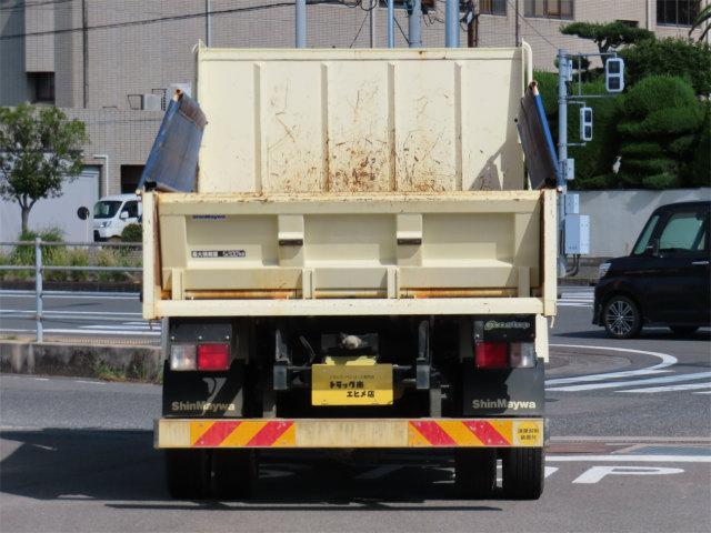 フォワード ５．２ｔ　増トン　Ｌゲートダンプ　内寸－長３０５／幅２０６／高４９・新明和・電動コボレーン・中型免許対応車・２１０馬力ターボ（7枚目）