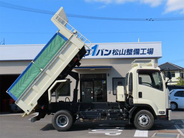 フォワード ５．２ｔ　増トン　Ｌゲートダンプ　内寸－長３０５／幅２０６／高４９・新明和・電動コボレーン・中型免許対応車・２１０馬力ターボ（12枚目）