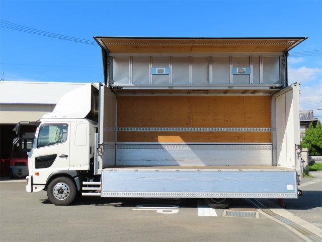 ヒノレンジャー 5.4t 増トン アルミウイング 内寸-長529/幅223/高235・日本フルハーフ・床板・落フック5対・ラッシング2段・リア観音開・門口-幅210/高225・セイコーラック付・アルミホイール付・240馬力ターボ(10枚目)