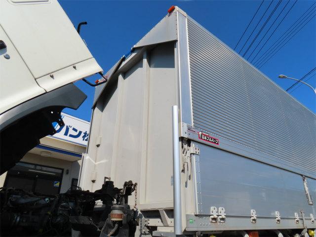 ヒノレンジャー 5.4t 増トン アルミウイング 内寸-長529/幅223/高235・日本フルハーフ・床板・落フック5対・ラッシング2段・リア観音開・門口-幅210/高225・セイコーラック付・アルミホイール付・240馬力ターボ(44枚目)