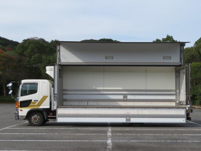 ヒノレンジャー 1.85t ワイド 冷凍ウイング 内寸-長659/幅234/高213・菱重・トランテックス・床縞アルミ・ラッシング2段・エアリブ・リア観音開・低温設定・1.5時間-3度確認済 門口-幅231/高205・210馬力ターボ(10枚目)