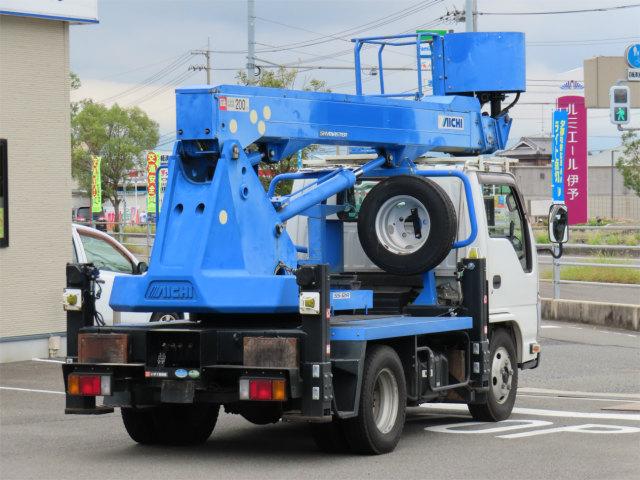 エルフトラック 11.9m 高所作業車 アイチ・バケット積載荷重200kg・パイプ製バケット・アワメーター1119時間・150馬力ターボ(2枚目)