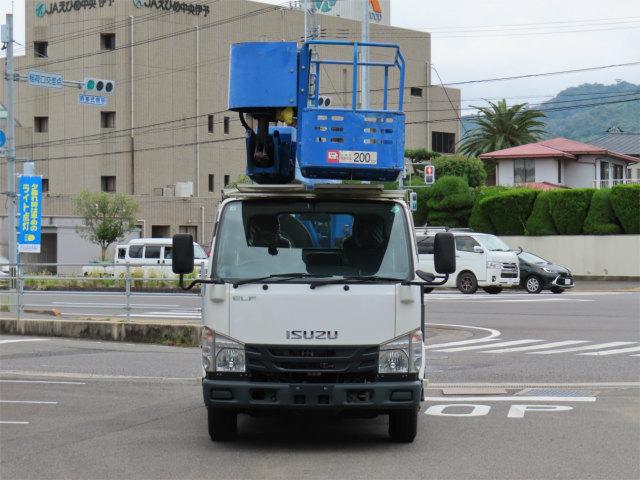 エルフトラック 11.9m 高所作業車 アイチ・バケット積載荷重200kg・パイプ製バケット・アワメーター1119時間・150馬力ターボ(5枚目)