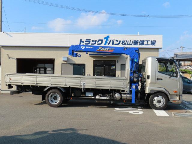 ファイター 2.3t 4段ラジコンフックイン 内寸-長551/幅213/高40・タダノ・床板・2.93t吊り・ML(モーメントリミッター)警報型・差違いジャッキ・アオリ3方開・セイコーラック付・220馬力ターボ(4枚目)