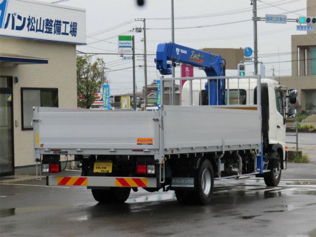 ヒノレンジャー 2.15t 4段ラジコンフックイン 内寸-長551/幅222/高68・タダノ・トランテックス・床板・落フック6対・2.93t吊り・差違いジャッキ・アルミブロック・アオリ3方開・セイコーラック付・240馬力ターボ(2枚目)