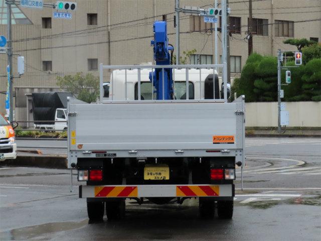 ヒノレンジャー 2.15t 4段ラジコンフックイン 内寸-長551/幅222/高68・タダノ・トランテックス・床板・落フック6対・2.93t吊り・差違いジャッキ・アルミブロック・アオリ3方開・セイコーラック付・240馬力ターボ(7枚目)