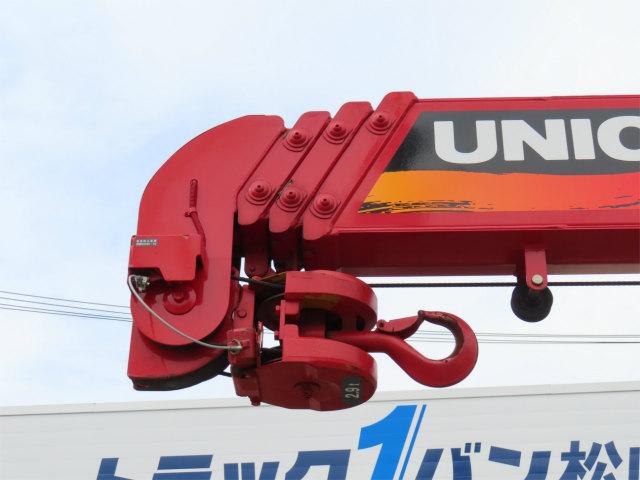 ヒノレンジャー 2.15t 4段ラジコンフックイン 内寸-長531/幅215/高40・ユニック・後方付・2.93t吊り・床板・ML(モーメントリミッター)警報型・ロープ穴3対・セイコーラック付・240馬力ターボ(36枚目)