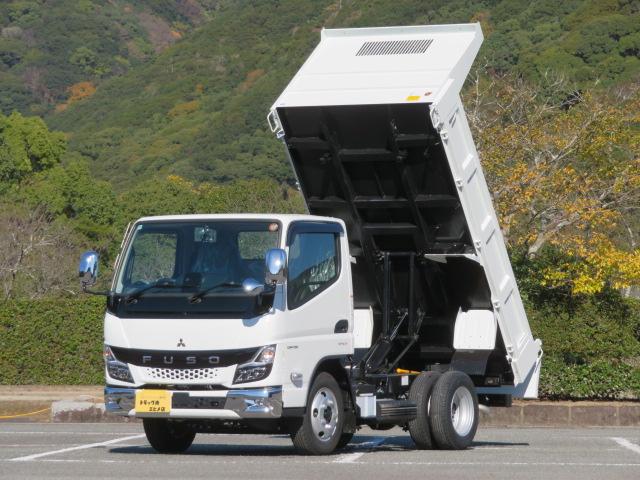 キャンター 3t 全低床 強化ダンプ 内寸-長305/幅159/高37・新明和・アオリ3方開・4ナンバー・150馬力ターボ(9枚目)