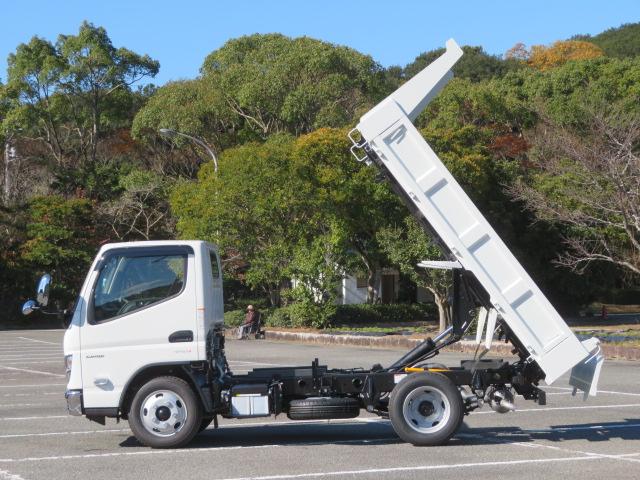 キャンター 3t 全低床 強化ダンプ 内寸-長305/幅159/高37・新明和・アオリ3方開・4ナンバー・150馬力ターボ(11枚目)