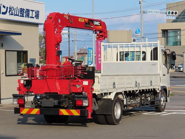 ヒノレンジャー ２．１５ｔ　４段ラジコンフックイン　内寸－長５３０／幅２１６／高３９・ユニック・後方付・床板・２．９３ｔ吊り・ＭＬ（モーメントリミッター）警報型・アオリ３方開・ロープ穴３対・セイコーラック付・２４０馬力ターボ（2枚目）