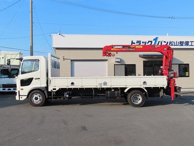 ヒノレンジャー ２．１５ｔ　４段ラジコンフックイン　内寸－長５３０／幅２１６／高３９・ユニック・後方付・床板・２．９３ｔ吊り・ＭＬ（モーメントリミッター）警報型・アオリ３方開・ロープ穴３対・セイコーラック付・２４０馬力ターボ（3枚目）