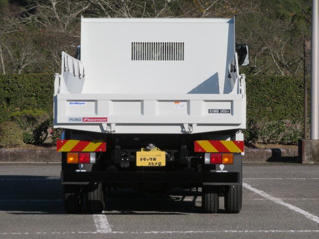 ファイター ３．４５ｔ　ダンプ　内寸－長３４０／幅２０６／高３０・新明和・アオリ１方開・リア下開・電動コボレーン・２２０馬力ターボ（7枚目）