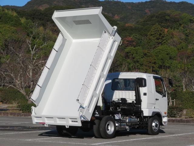 ファイター ３．４５ｔ　ダンプ　内寸－長３４０／幅２０６／高３０・新明和・アオリ１方開・リア下開・電動コボレーン・２２０馬力ターボ（10枚目）