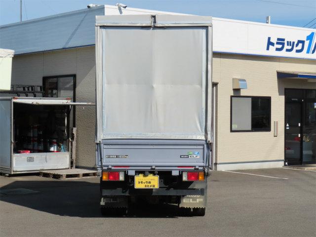 エルフトラック 1.85t 4WD 幌ウイング 内寸-長311/幅161/高210・床縞鉄・オートマ車・150馬力ターボ(7枚目)