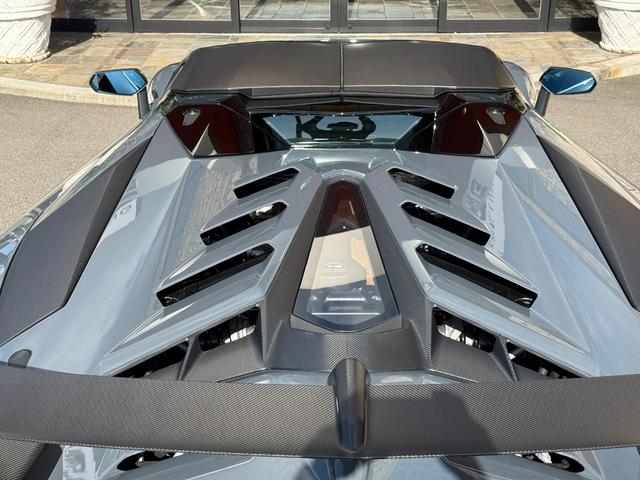 アヴェンタドール ＳＶＪロードスター　アドペルソナム　レイリオンブロンズカラー鍛造２０／２１インチホイール　オレンジキャリパー　ポリカーボネートエンジンカバー　ブラックサススプリング　サスペンションリフター　マットカーボンミラーハウジング（60枚目）