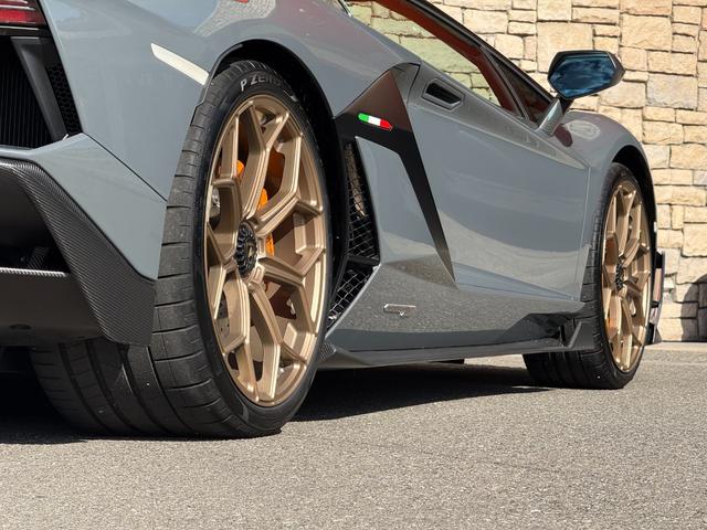 アヴェンタドール ＳＶＪロードスター　アドペルソナム　レイリオンブロンズカラー鍛造２０／２１インチホイール　オレンジキャリパー　ポリカーボネートエンジンカバー　ブラックサススプリング　サスペンションリフター　マットカーボンミラーハウジング（65枚目）