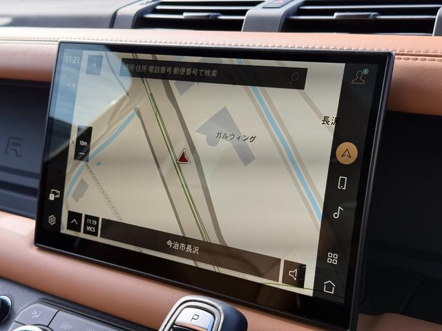 ディフェンダー 110V8 P525 マトリクスLEDヘッドライト パノラマスライディングルーフ ビンテージタンウィンザーレザーMP4席シートヒーター Fベンチレーション フィックスドサイドステップ メリディアンサラウンド(19枚目)