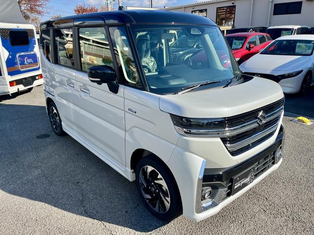 スペーシアカスタム ハイブリッドＸＳ　純正９インチナビ　フルセグ　Ｂｌｕｅｔｏｏｔｈ　全方位カメラ　両側パワースライドドア　ステアリングスイッチ　クルコン　前席シートヒーター　ステアリングヒーター　サーキュレーター（3枚目）