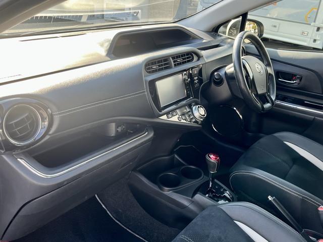 アクア G G’s 全国1年保証付き 純正7インチナビ フルセグ Bluetooth スマートキー プッシュスタート バックモニター ETC 前後ドラレコ クルコン ETC 純正17インチアルミホイール(10枚目)