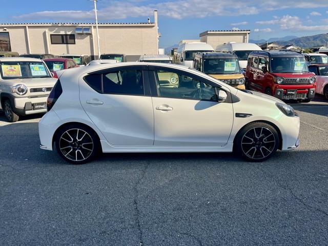 アクア G G’s 全国1年保証付き 純正7インチナビ フルセグ Bluetooth スマートキー プッシュスタート バックモニター ETC 前後ドラレコ クルコン ETC 純正17インチアルミホイール(19枚目)