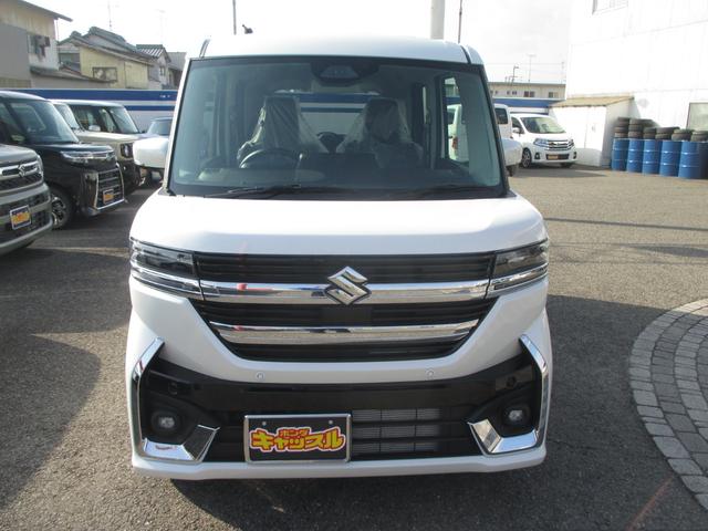 スペーシアカスタム ハイブリッドGS 届出済未使用車 衝突被害軽減ブレーキ クルーズコントロール 左パワースライドドア LEDヘッドライト 電動パーキングブレーキ 運転席シートヒーター 純正14アルミ スマートキー プッシュスタート(2枚目)