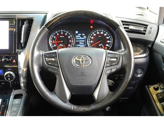 アルファード 2.5S Cパッケージ サンルーフ フルセグ メモリーナビ DVD再生 後席モニター バックカメラ 衝突被害軽減システム ETC 両側電動スライド LEDヘッドランプ 乗車定員7人 3列シート フルエアロ 記録簿(18枚目)