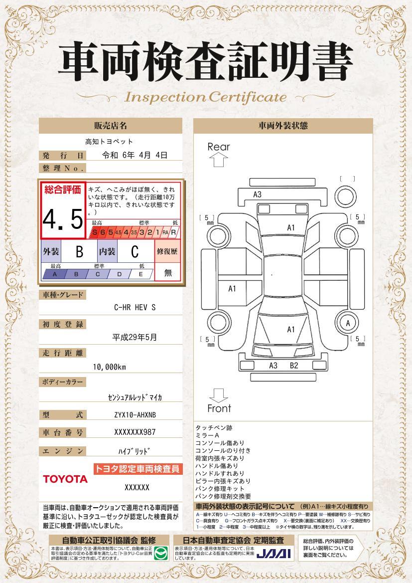 車両状態評価書