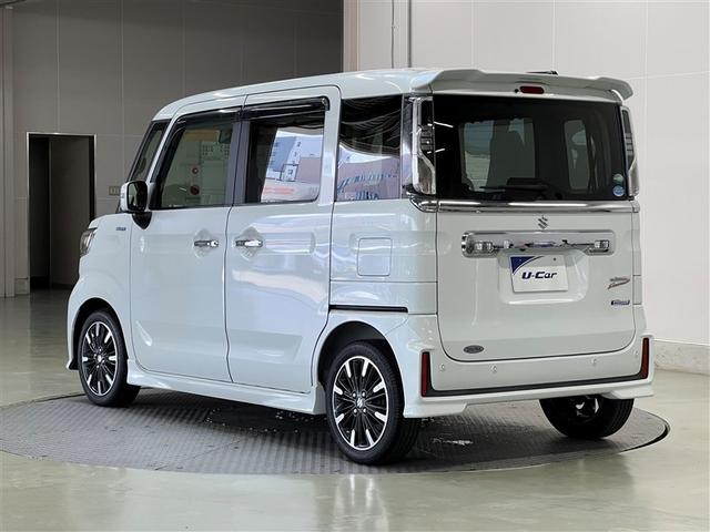 スペーシアカスタム ハイブリッドXS ゼン 衝突被害軽減ブレーキ ペダル踏み間違い急発進抑制装置 車線逸脱警報 先進ライト デュアル+サイドエアバッグ 横滑防止装置 全周囲カメラ カーナビ スマートキ- イモビライザー 両側電動スライドドア(3枚目)