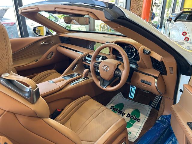 ＬＣ ＬＣ５００　コンバーチブル　ワンオーナーＲＳ☆Ｒ車高調（Ｔｉ２０００，ノーマル有り）ＥＴＣ２．０　走行距離２５００ｋｍ台パワークラフトマフラー（リモコン付き）モデリスタエアロ　マークレビンソン　ベージュシート、幌、内装（33枚目）