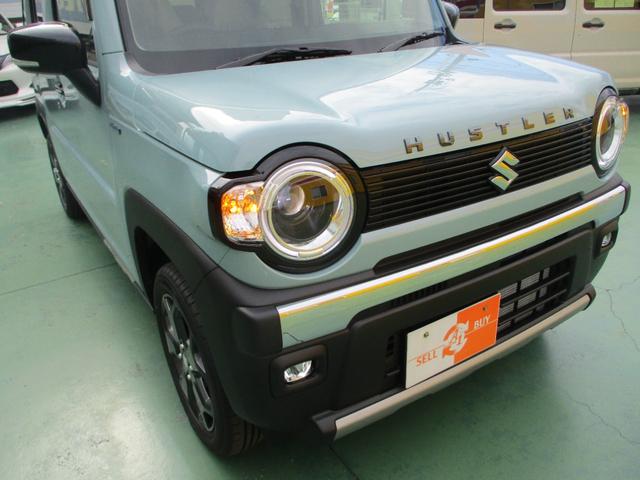 ハスラー タフワイルド　届出済未使用車　ル－フレ－ル　ブラックアルミホイ－ル　ＬＥＤ（ヘッドランプ・フォグ）　リヤソナ－　スマ－トキ－＆プッシュスタ－ト　シ－トヒ－タ－（前席左右）　セ－フティサポ－ト（21枚目）
