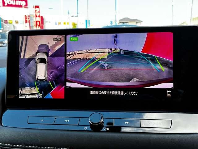 まるで上から見ているようなアラウンドビュー付き！どこが危ないか音とソナーでお知らせしてくれます！バックカメラも付いているので、安心ですよ！