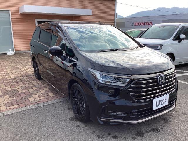 オデッセイハイブリッド e:HEVアブソルート・EXブラックエディション 純正ナビ ETC 1列目・2列目パワーシート+シートヒーターハンズフリーパワーテールゲート 本革シート 純正18インチアルミホイル(5枚目)