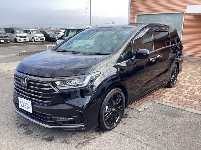 オデッセイハイブリッド e:HEVアブソルート・EXブラックエディション 純正ナビ ETC 1列目・2列目パワーシート+シートヒーターハンズフリーパワーテールゲート 本革シート 純正18インチアルミホイル(6枚目)