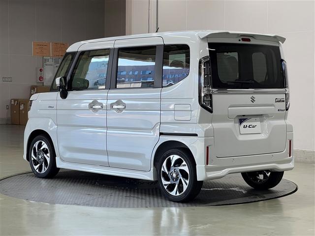 スペーシアカスタム ハイブリッドＸＳターボ　ＬＥＤヘッドランプ　バックモニター　パノラミックビューモニター　フルセグ　メディアプレイヤー接続　純正アルミ　ベンチシート　スマートキ－　イモビライザー　クルーズコントロール　両側電動スライドドア（3枚目）