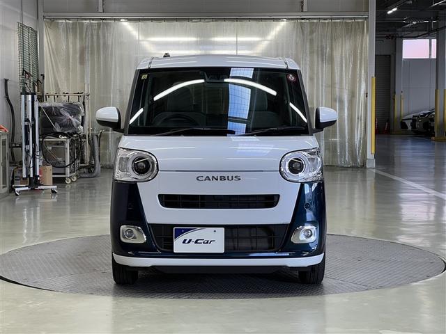 ムーヴキャンバス ストライプスG LEDヘッドランプ ベンチシート スマートキ- イモビライザー 両側電動スライドドア 衝突被害軽減ブレーキ ペダル踏み間違い急発進抑制装置 車線逸脱警報 先進ライト デュアル+サイドエアバッグ ABS(5枚目)