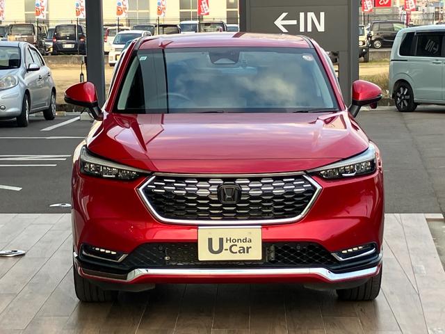 ヴェゼル ｅ：ＨＥＶ　Ｚ　ホンダセンシング　ナビ　バックモニター　Ｂｌｕｅｔｏｏｔｈ　フルセグＴＶ　ブラインドスポットインフォメーション　シートヒーター　パドルシフト　ステアリングヒーター　ＥＴＣ　１８インチＡＷ　コンビシート（4枚目）