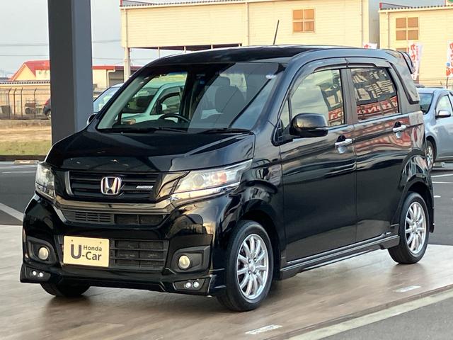 Ｎ－ＷＧＮカスタム Ｇ・ターボパッケージ　無限仕様　エアロ　リアスポイラー　グリル　センター出しマフラー　フロアマット　ギャザーズナビ　バックモニター　ＥＴＣ　パドルシフト　クルーズコントロール　プッシュスタート　あんしんパッケージ　ＨＩＤ（3枚目）